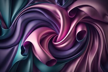 Fabric violet luxury silk swirl, texture, generative ai