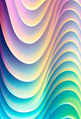 Aufkleber - abstract colorful wavy background, ai generation