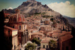 Taormina, Sicily, realistic. Generative Ai