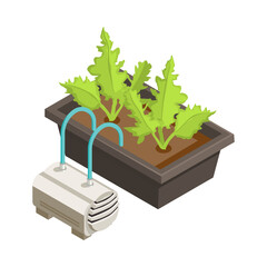 Sticker - Plant Cultivation Isometric Composition