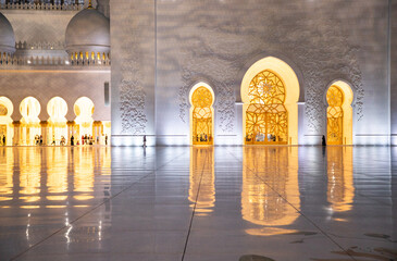 detail of sheikh zayed grand mosque in abu dhabi united arab emirates
