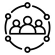 community, team, teamwork icon vector