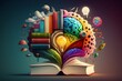 Colorful abstract brain representing ideas, culture and knowledge