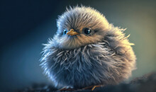 The Fluffy, Downy Feathers Of A Baby Bird, Newly Hatched From Its Egg