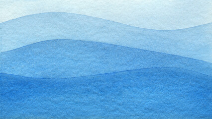 Poster - Blue azure turquoise abstract watercolor background for textures backgrounds and web banners design. Abstract  background blue colors. Watercolor painting with turquoise sea waves pattern gradient.