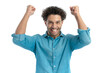 © Viorel Sima - excited young man holding fists in the air and celebrating victory