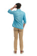 © Viorel Sima - confused casual guy standing, scratching head and thinking