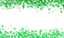 Green Shamrock Leaves Border Background St Patricks Day Clover Leaf Wallpaper