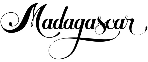 Madagascar - custom calligraphy text