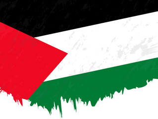 Wall Mural - Grunge-style flag of Palestine.