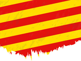 Wall Mural - Grunge-style flag of Catalonia.