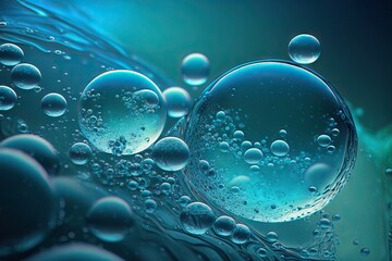 Water Bubbles Close Up Illustration