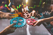 © alphaspirit - Teamwork of business people work together and combine pieces of gears