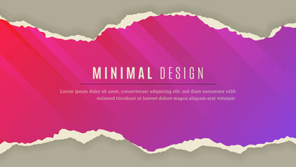 Modern Gradient Paper Ripped Frame Template