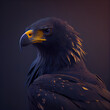 illustration of Black eagle, Generative AI illustration