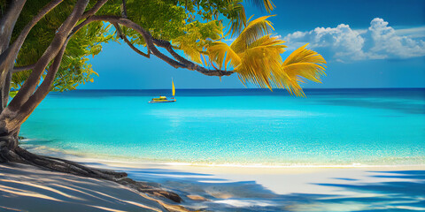 Wall Mural - Beautiful Caribbean islands.