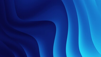 Blue gradient curve waves flowing. Abstract 3d background. Seamless looping