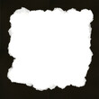 © irham - black cardboard paper frame with a torn center