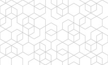 Abstract Geometric Background With Hexagon Isometric Cube. Vector Background.