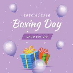 Poster - Gradient boxing day background illustration