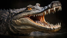 Close Up Of A Crocodile