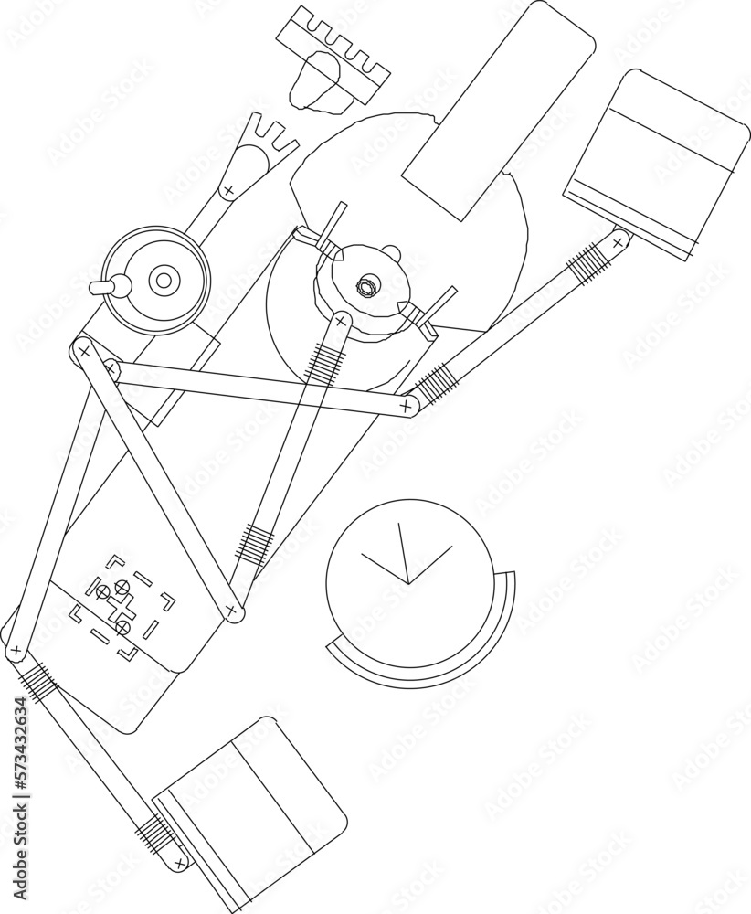 Vector sketch illustration of hospital operating table Stock Vector ...