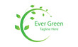 Ever Green Logo Design Template. Creeper Logo Design.