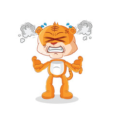 Poster - tiger very angry mascot. cartoon vector