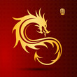 chinese dragon symbol design , vector illustration