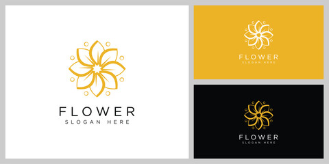 Wall Mural - flower nature logo design template vector