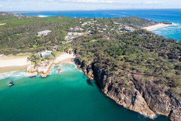 Wall Mural - Main Beach and North Gorge on North Stradbroke Island,