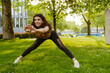 © Drobot Dean - Young middle eastern woman doing exercise during yoga practice