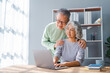 © M+Isolation+Photo - Elderly couple asian people grandfather and grandmother living together in retirement Concept of elderly health and health insurance.