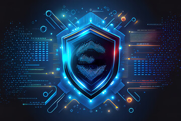 Cyber Security Data Protection Business Technology Privacy concept. Generative Ai