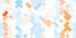 Blue orange modern multicolor pattern. Amazing school design. Awesome education creative. Pixelated color background. Colored geometric pixelate texture. Colorful square geometry backdrop.
