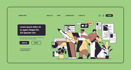 Wall Mural - digital designers programmers and analysts team working together developers optimizes software engin