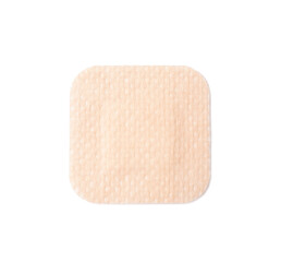 contraceptive patch isolated on white, top view