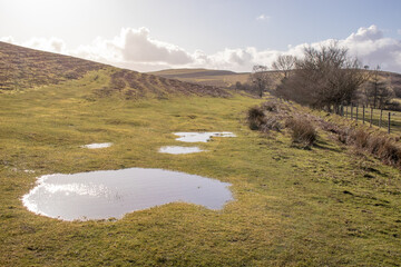 Wall Mural - Brecon beacons and the Begwyns of Wales.