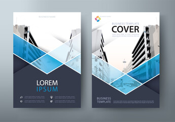 Wall Mural - Annual report brochure flyer design, Leaflet presentation, book cover templates, layout in A4 size