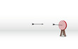 © L_emerim - Vector drawing with a target and arrows - Background with space for writing on the left.