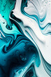 bright, vibrant & colorful liquid, teal, blue & white liquid paint splatter phone backdrop, wavy ink swirl (generative ai) 3d render, vertical iphone, apple, samsung wallpaper