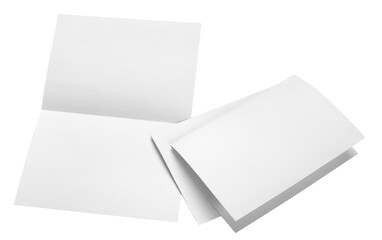 Folded sheets of white paper cut out