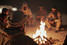 A Desert Campfire With Bedouin Storytellers Spinning Tales Late Into The Night.