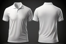 Blank white polo Tshirt for men template