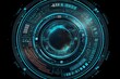 © Pixel Matrix - Futuristic Technology Concept. Circular Hud Element Virtual Reality Of Big Data. Cyber System Security For Technology Business . Sublime Image . Generative AI