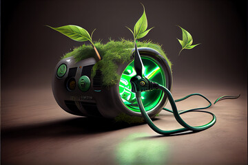 green energy concept, ai illustration