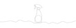 © chekman - Continuous linear drawing of sprayer bottle. Single line drawing of atomizer. Vector illustration. Line art of bottle