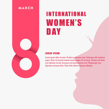 Happy International Women's Day March 8, With Beautiful Colors And Feminine Designs