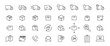 © Pointer Marker - Delivery truck icon set. Shipping outline icon. Parcel transportation