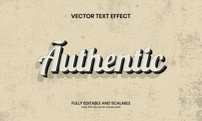 Wall Mural - Creative authentic vintage text effect